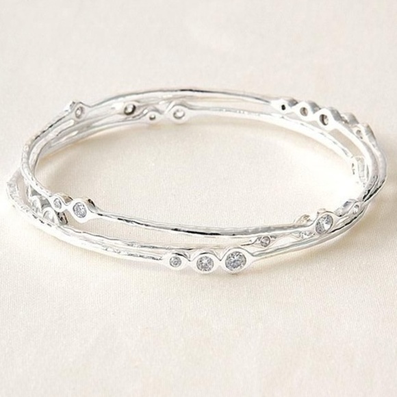 :: S&D [3] SILVER Sparkle Devi Bangle Bracelets - Picture 2 of 3